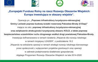 Budowa ścieżki rowerowej Pakosław – Brody, 2. etap