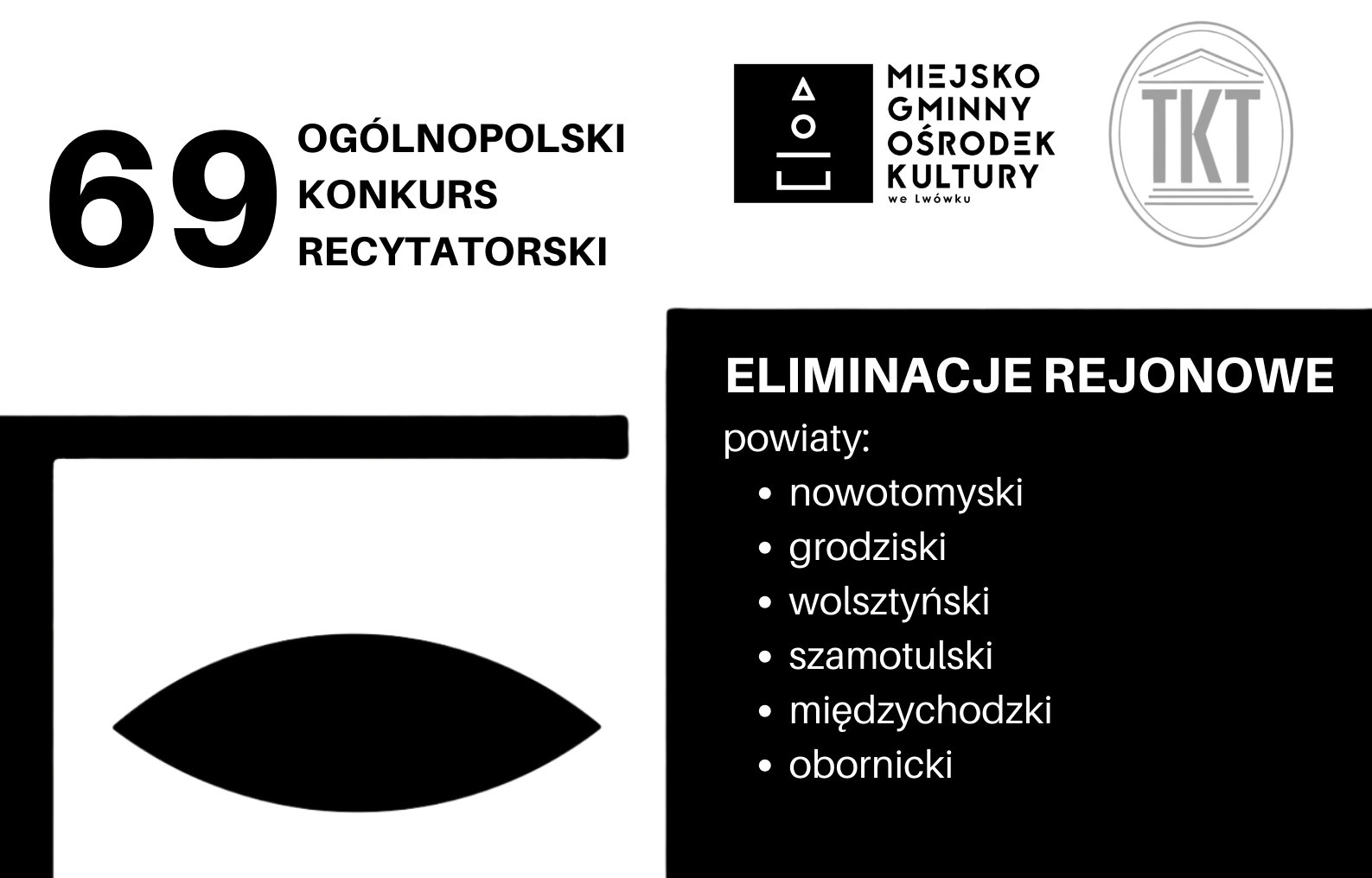 69 ogólnopolski konkurs recytatorski - eliminacje rejonowe - plakat mini